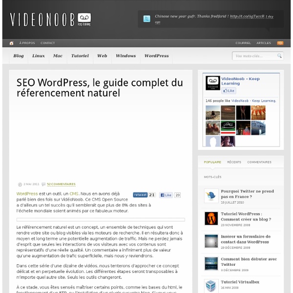 SEO Wordpress, le guide complet du réferencement naturel