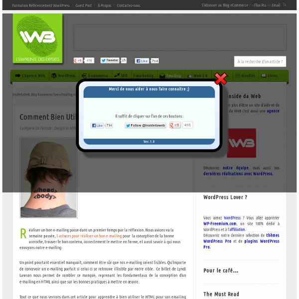 Comment Bien Utiliser le Html pour un Emailing ?