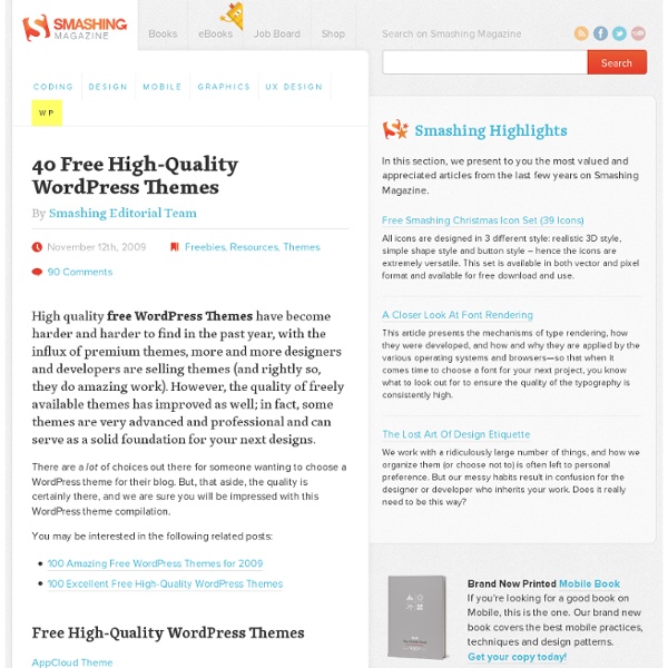 40 Free High-Quality WordPress Themes - Smashing Magazine