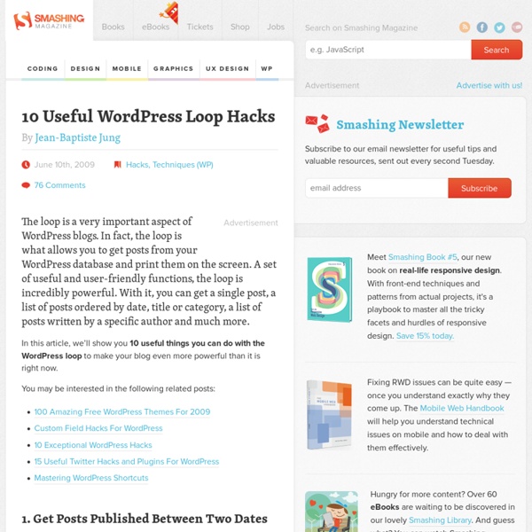 10 Useful WordPress Loop Hacks
