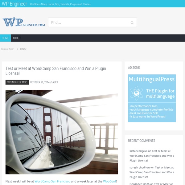 WordPress News, Hacks, Tips, Tutorials, Plugins and Themes - WP Engineer
