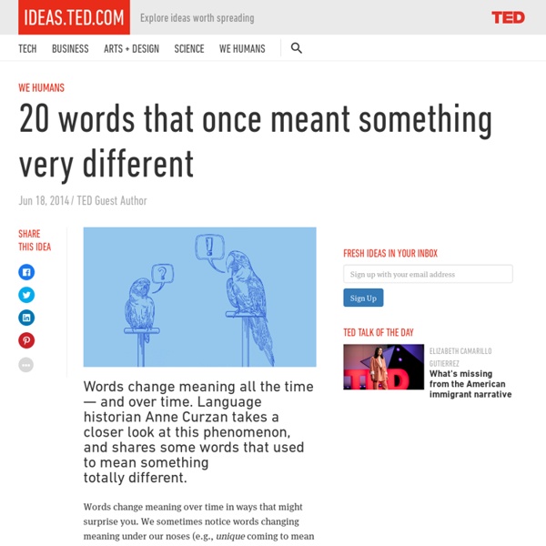 20 words that once meant something very different