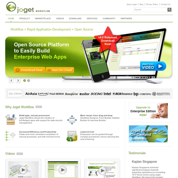 Joget Workflow – Open Source BPM – Transforms Your Processes into an App