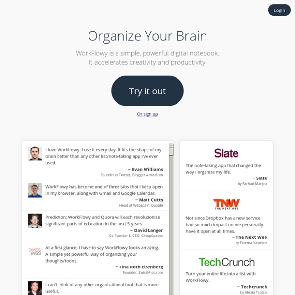 WorkFlowy - Organize your brain.
