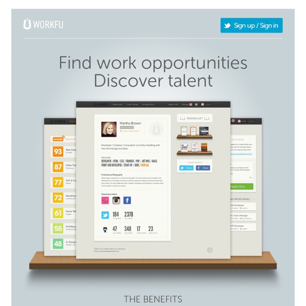 WorkFu + Find work opportunities, discover talent.