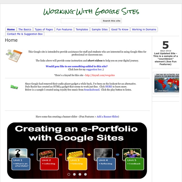 Working With Google Sites