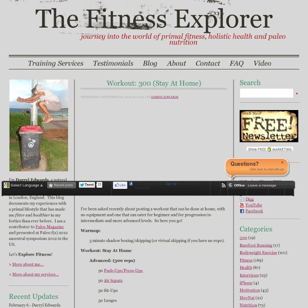 Workout: 300 (Stay At Home) - Explore Fitness -