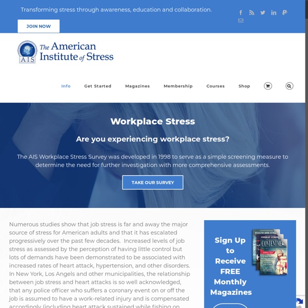 Workplace Stress - The American Institute of Stress