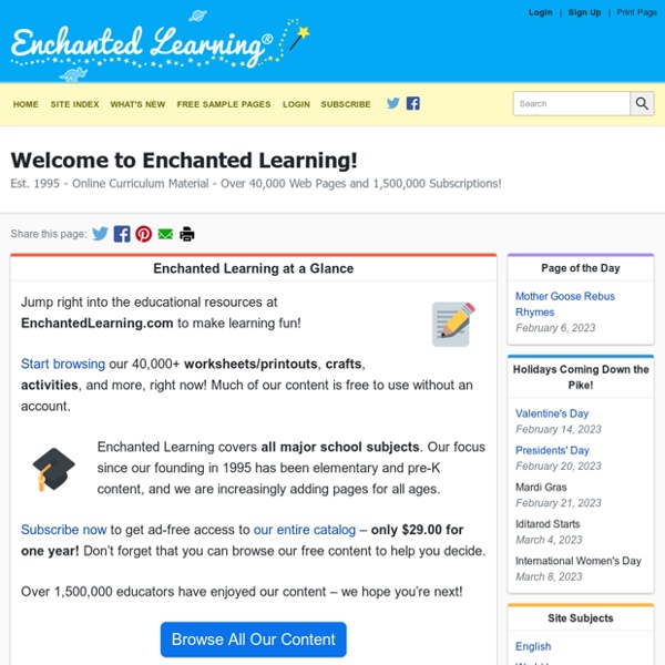 ENCHANTED LEARNING HOME PAGE