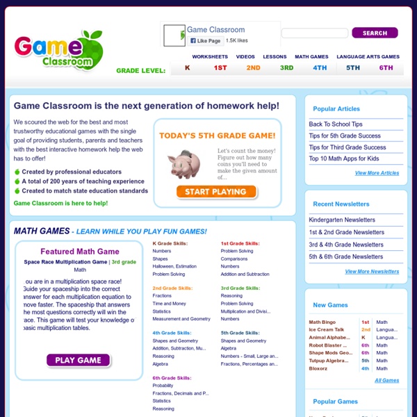 Math Games, Worksheets & Homework Help for Kids, Parents & Teachers.