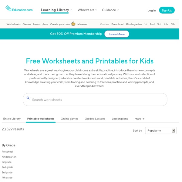 Free Worksheets And Printables For Kids | Pearltrees