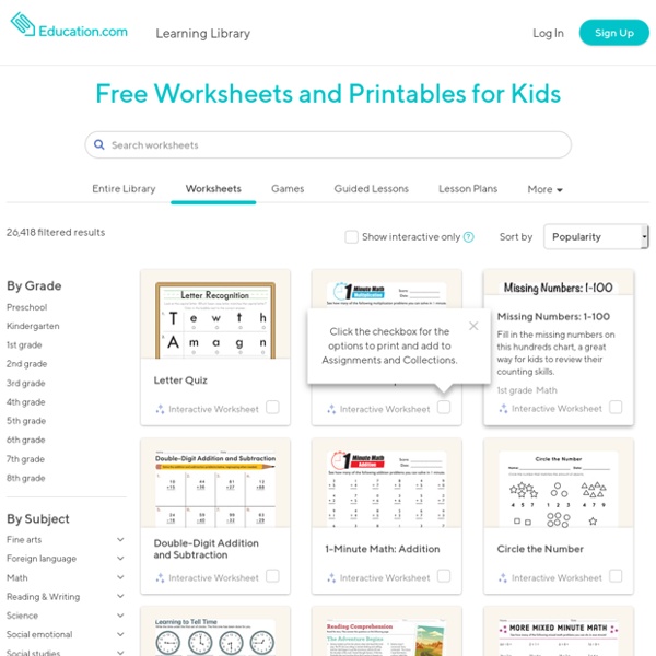 Worksheets for Kids