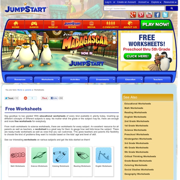 Educational Worksheets Online – Free Educational Worksheets for Kids