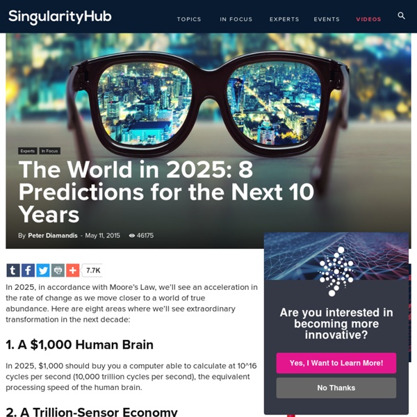 The World in 2025: 8 Predictions for the Next 10 Years