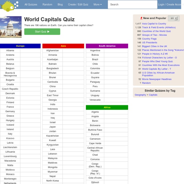 World Capitals Quiz