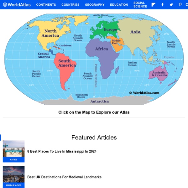 World Map / World Atlas / Atlas of the World Including Geography Facts and Flags - Worldatlas.com