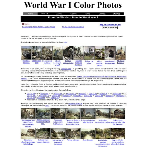 World War One Color Photos - Color Photos from World War I