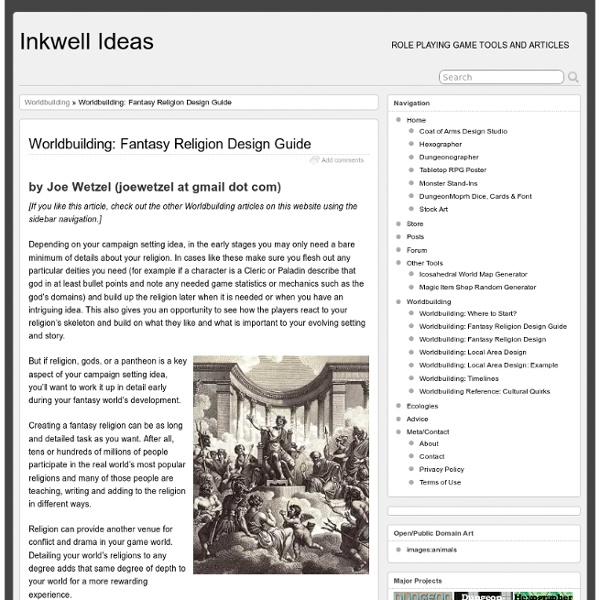 Worldbuilding: Fantasy Religion Design Guide