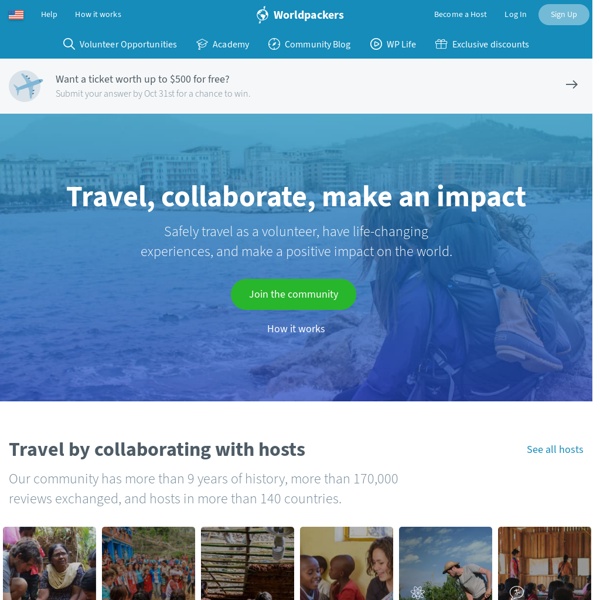 Worldpackers: work abroad exchanging skills for accommodation