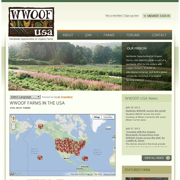 WWOOF-USA® - Worldwide Opportunities on Organic Farms, USA