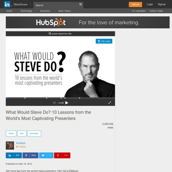 What Would Steve Do? 10 Lessons from the World's Most Captivating P...