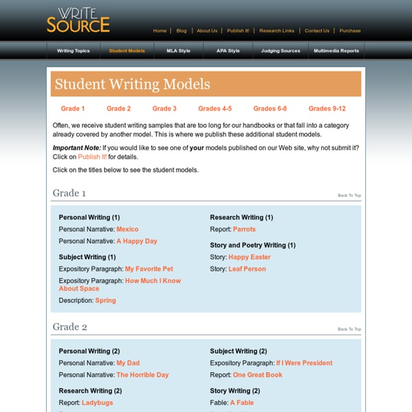 Write Source - Student Models