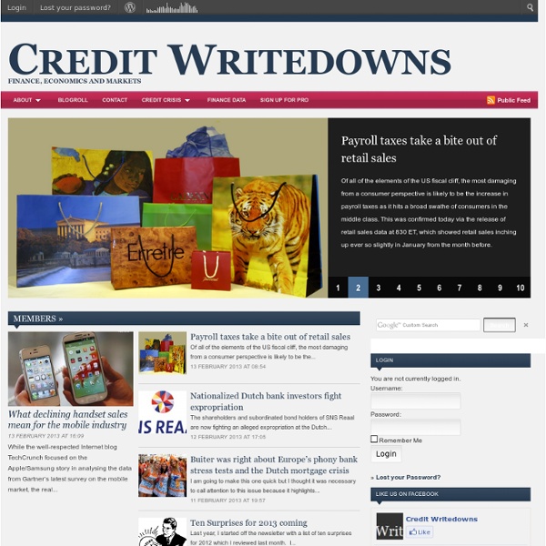 Credit Writedowns - Finance, Economics and Markets