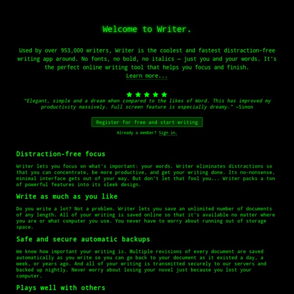 Writer: the internet typewriter