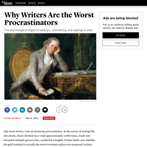 Why Writers Are the Worst Procrastinators - Megan McArdle