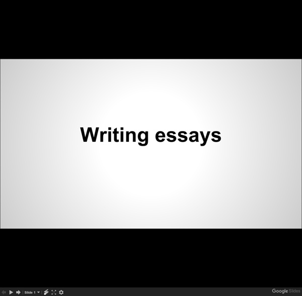 Writing an essay using teel