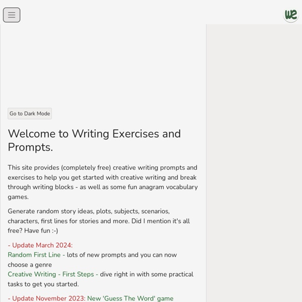 Writing Exercises and Prompts