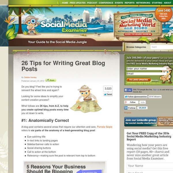 26 Tips for Writing Great Blog Posts
