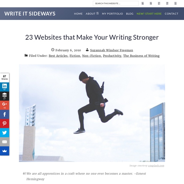 23 Websites that Make Your Writing Stronger