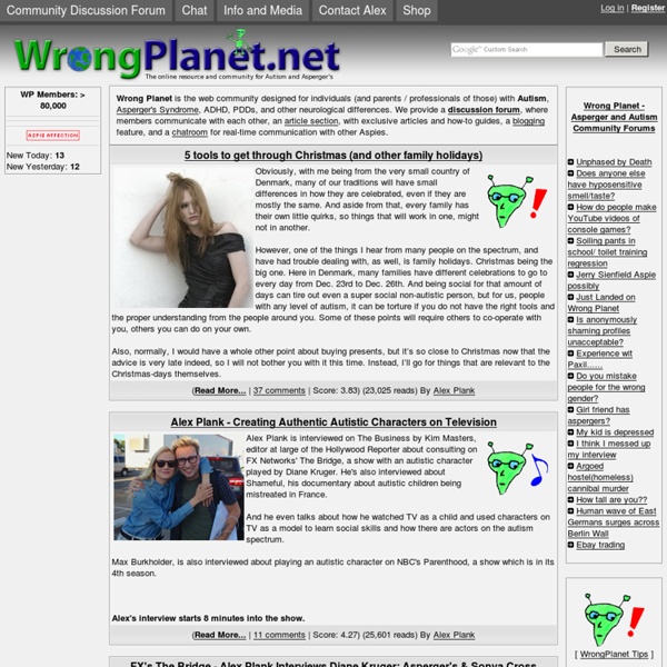 Wrong Planet - Autism Community