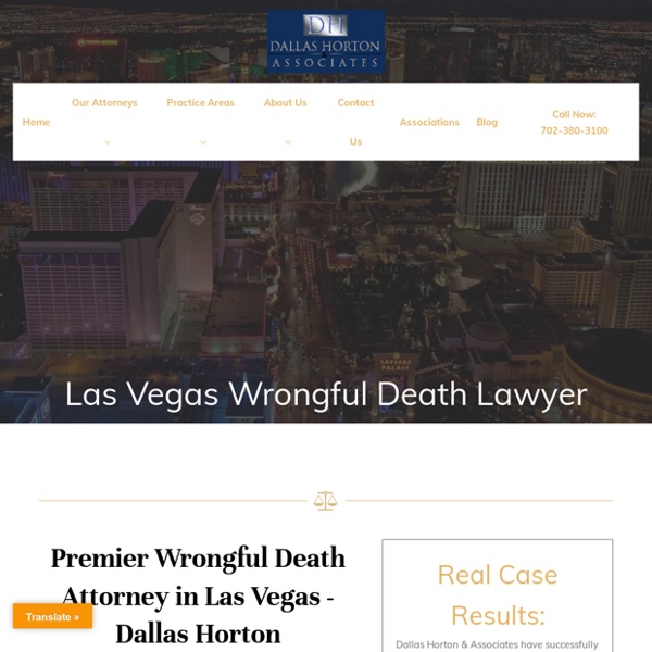 Wrongful Death Attorney Las Vegas - Dallas Horton and Associates