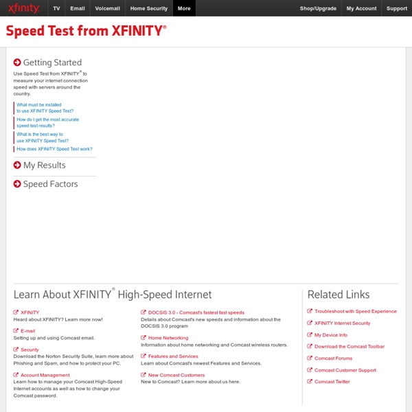 XFINITY Speed Test