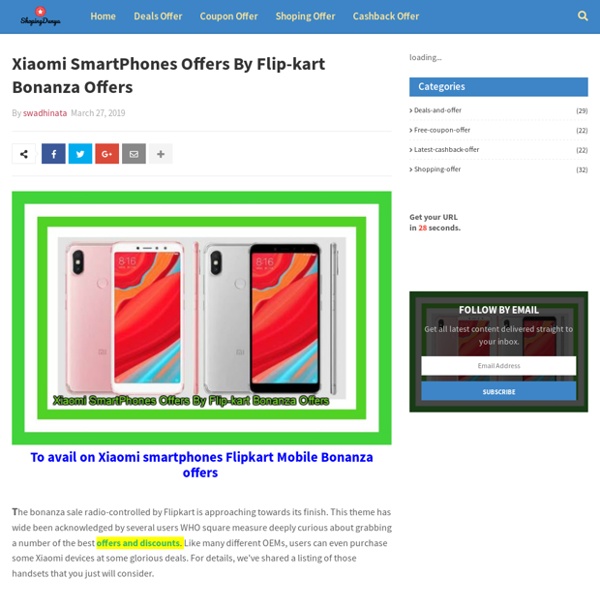 Xiaomi SmartPhones Offers By Flip-kart Bonanza Offers