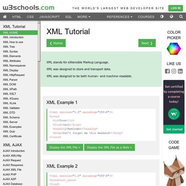 XML Tutorial