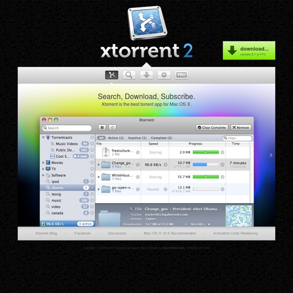 Xtorrent P2P (for Mac OS X) | Pearltrees