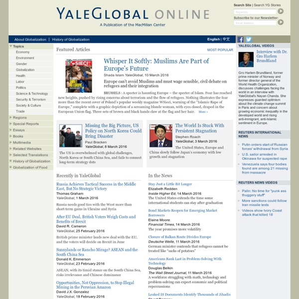 YaleGlobal Online Magazine