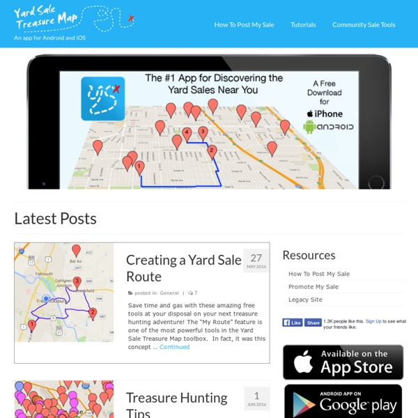 Yard Sale Treasure Map - A Yard Sale Planning Tool