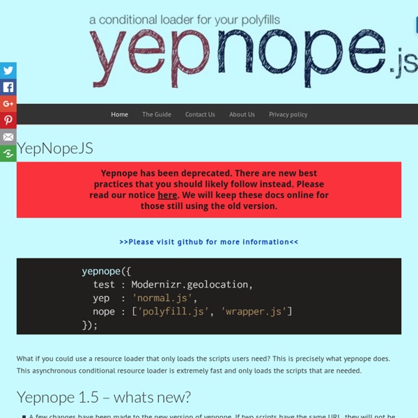 YepNopeJS.com - Conditional Loader for eCom Success