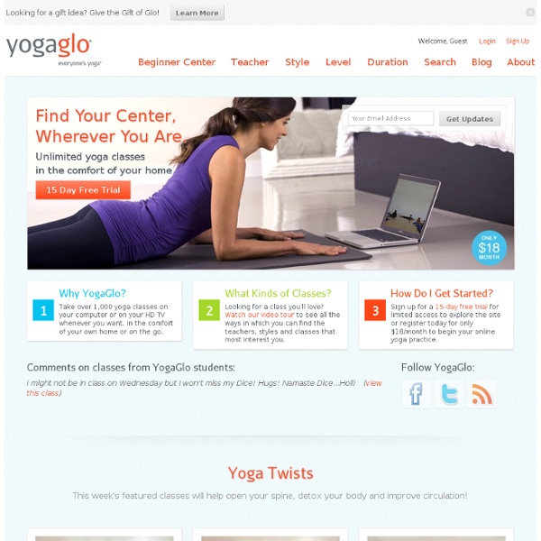 YogaGlo.com - Online Yoga Classes and Streaming Yoga Videos