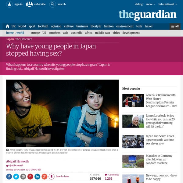 Why have young people in Japan stopped having sex?
