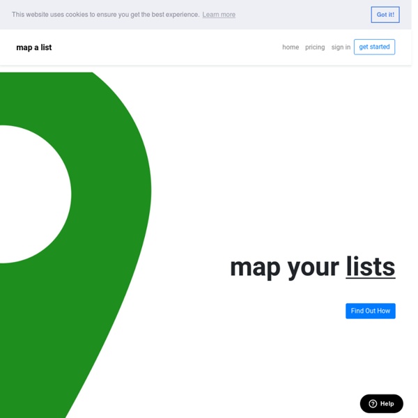 MapAList - Create and Manage Maps of Address Lists