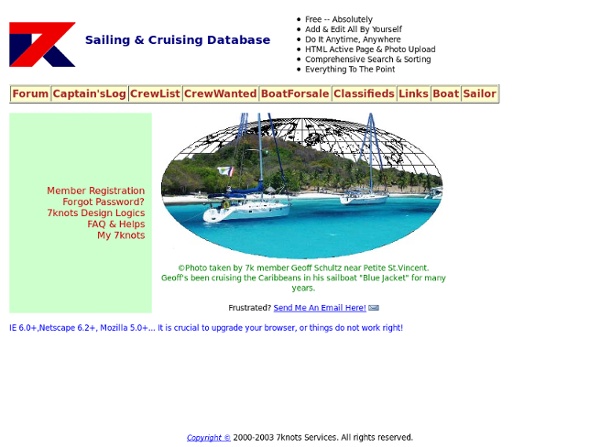 Do-It-Yourself Sailing & Cruising Database