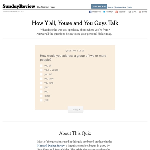 How Y’all, Youse and You Guys Talk - Interactive Graphic