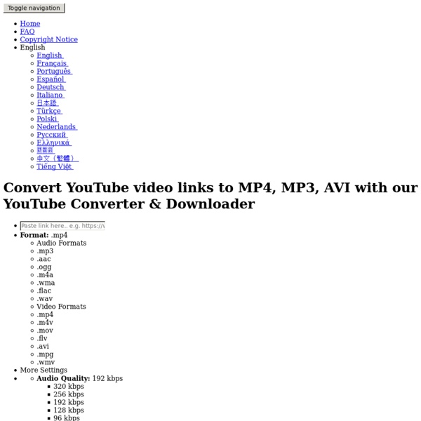 To avi, mp4, flv, mov... - N°1 Free online Video Converter
