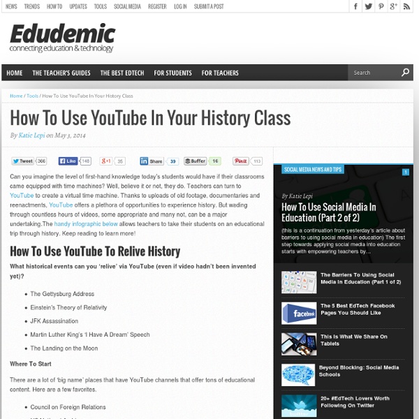 How To Use YouTube In Your History Class