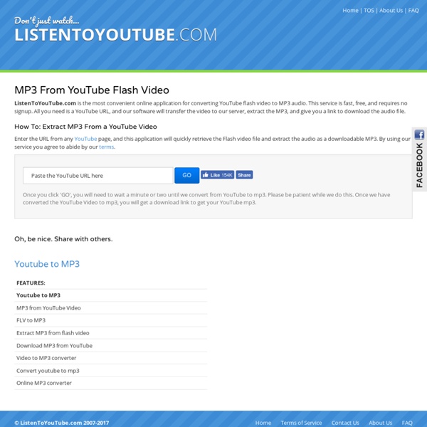 YouTube to MP3 Converter - Fast, Free - ListenToYouTube.com